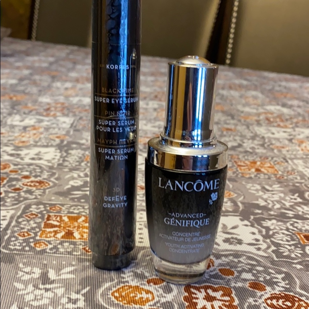 Lancôme genifique serum, Korres super eye serum
